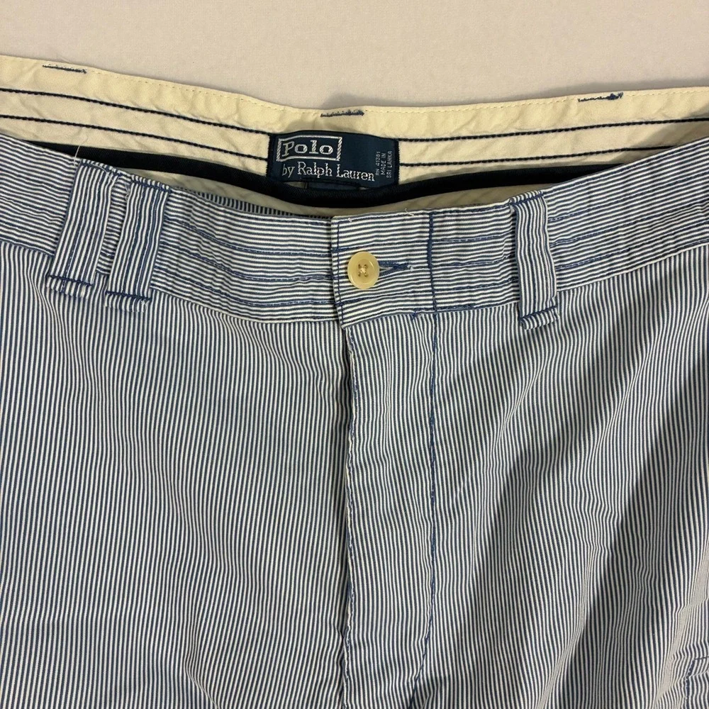Polo Ralph Lauren Cargo Shorts Men's Size 42 Hickory Striped Preppy Nautical